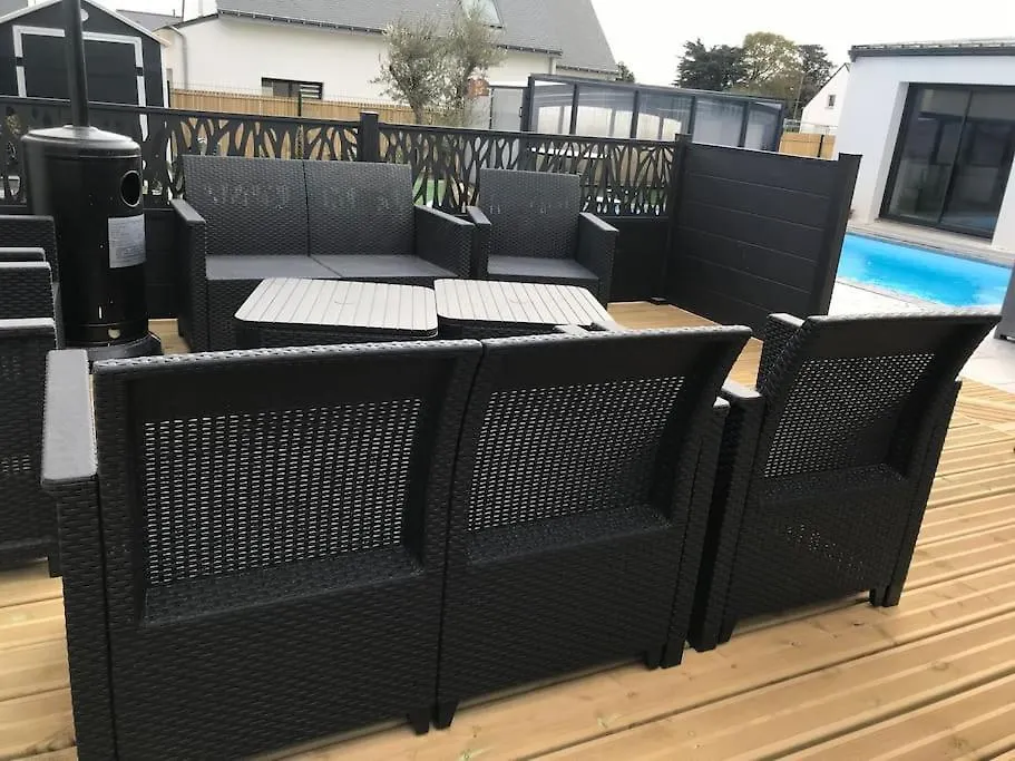 Villa Maison 10 Pers En Bord De Mer Avec Piscine Chauffee Toute L'Annee, Spa Et Hamman Surzur Frankrike
